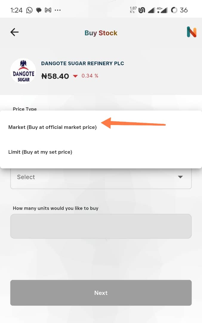 Order form continuation